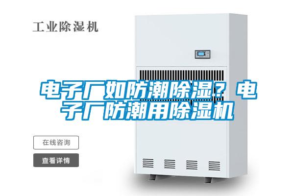 電子廠如防潮除濕？電子廠防潮用除濕機