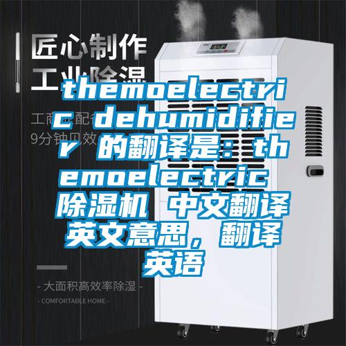 themoelectric dehumidifier 的翻譯是：themoelectric 除濕機(jī) 中文翻譯英文意思，翻譯英語(yǔ)