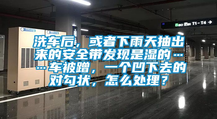 洗車后，或者下雨天抽出來的安全帶發(fā)現(xiàn)是濕的……車被蹭，一個凹下去的對勾狀，怎么處理？