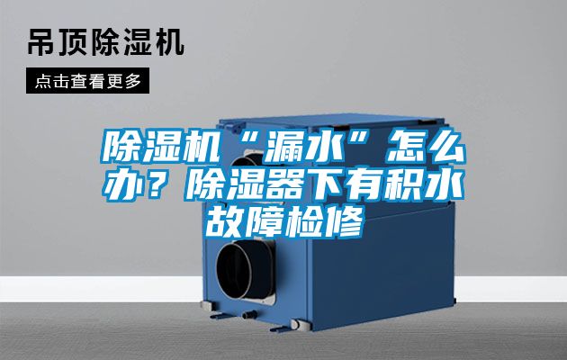 除濕機“漏水”怎么辦？除濕器下有積水故障檢修